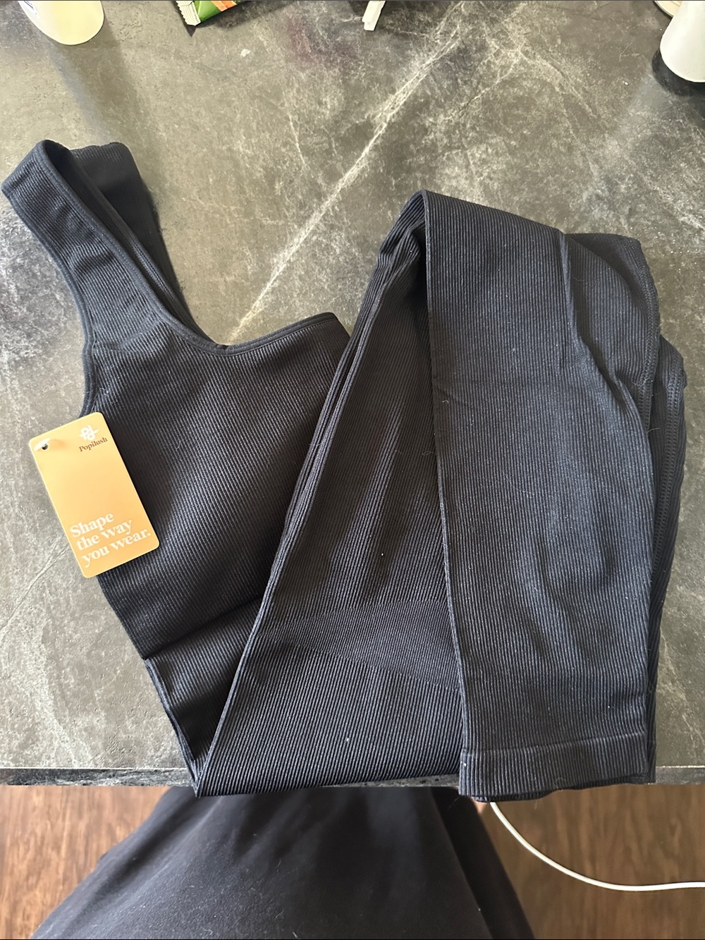 Shapewear Seamless Square Neck Tank Workout Jumpsuit - Picture 3 of 3